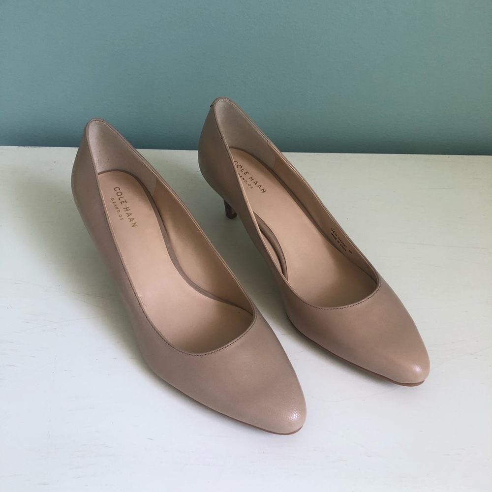 NWOT Cole Haan Beige & Brown Heels